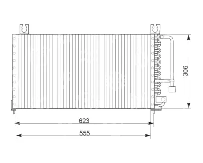 kondenzátor OEM BC-1M6-1480 /  BC-1M6-1480A, MAZDA 323 F V (BA)